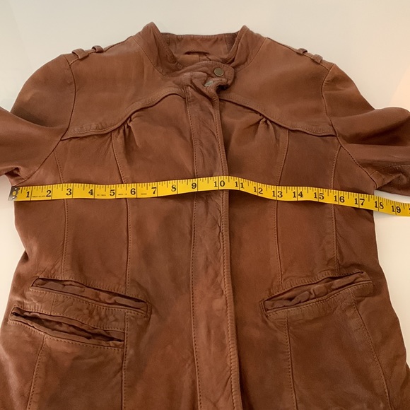 Cole Haan vintage-leather bomber, fully-lined. ✨LIKE NEW✨ - Picture 11 of 12